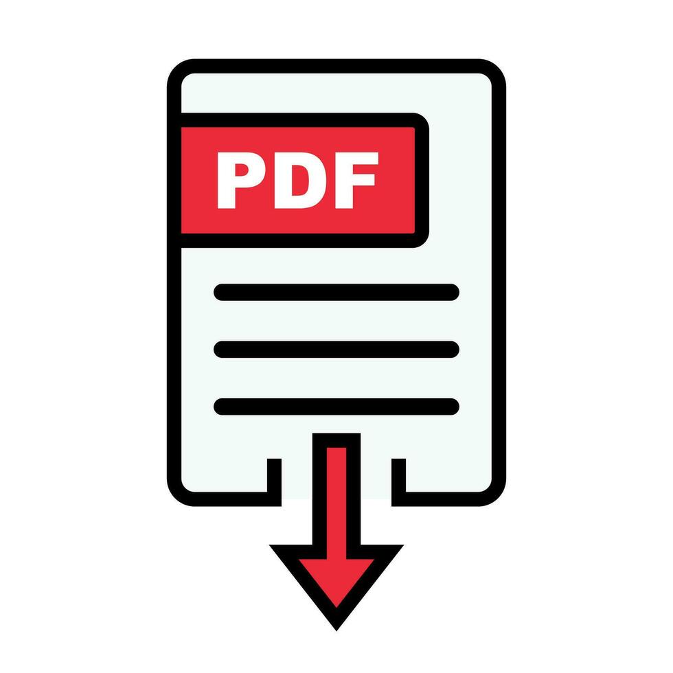 pdf file download icon pdf data download vector