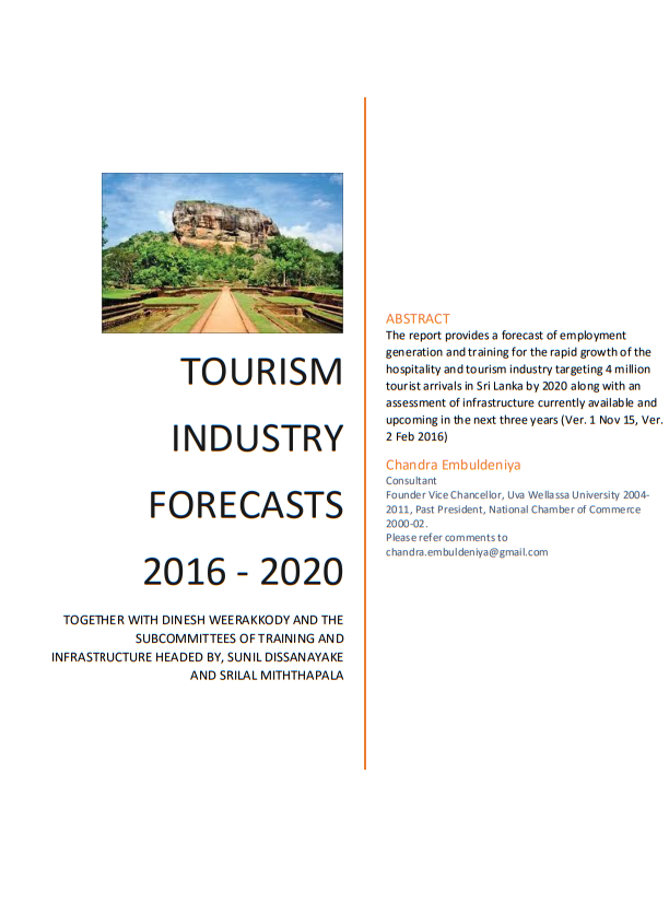 TOURISM INDUSTRY FORECASTS